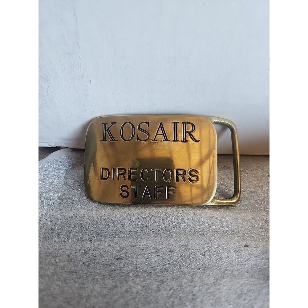 Vintage Kosair Director Staff Belt Buckle 1981 3x2 inch